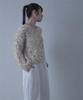 miette Color Nep Oversized Knit REW18105 Free Size Ivory V-Neck Women's
