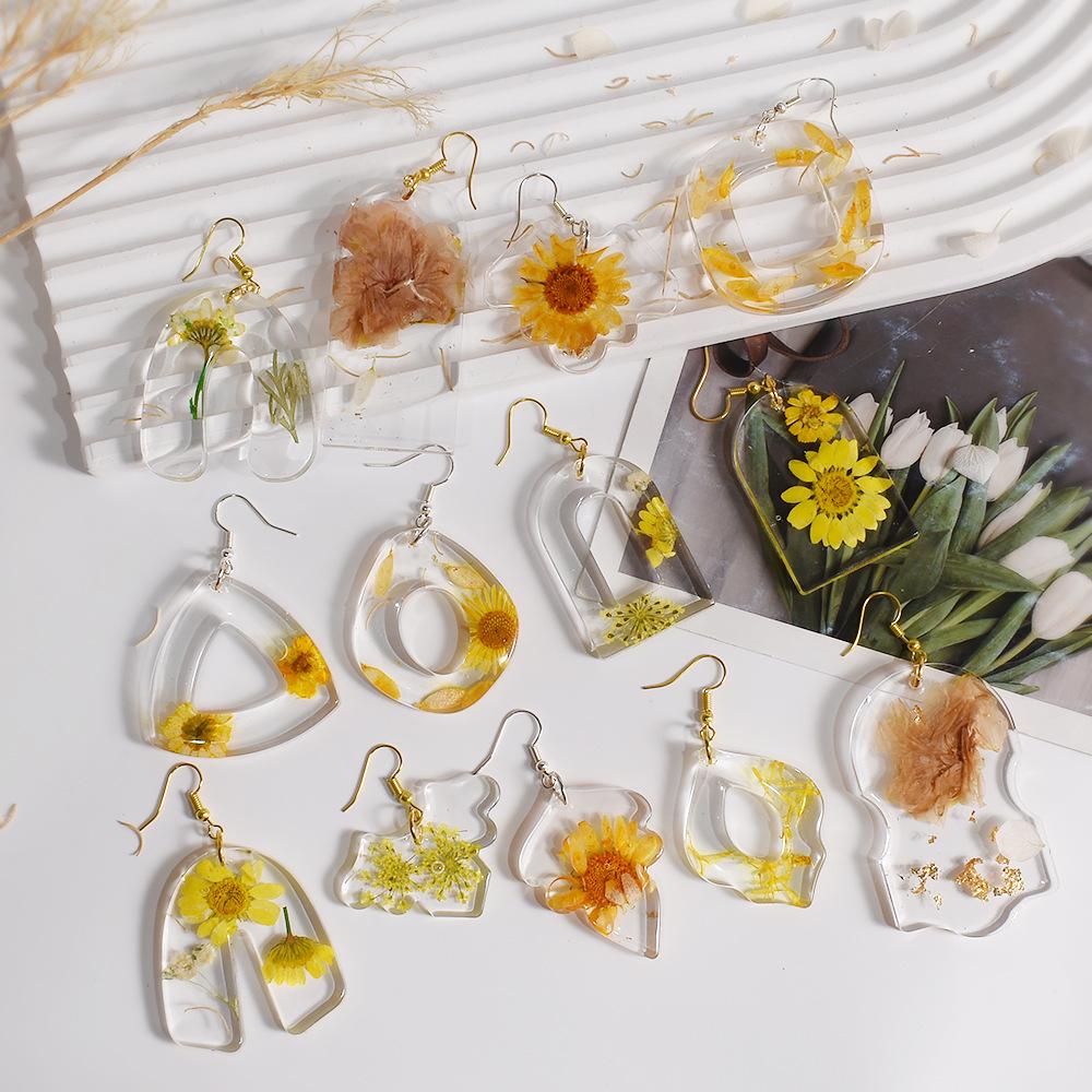 Poppy Resin U-Shape Flower Leaf Earring Mold