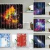 Cosmic Galaxy Shower Curtain - Vibrant Space & Floral Designs for Unique Bathroom Décor, Waterproof,Easy Care & Eco-Friendly