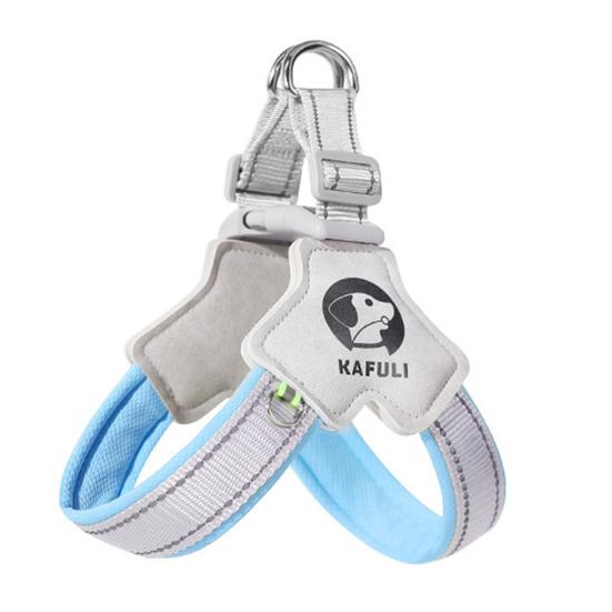Night Safety Pet Harness High-Brightness Reflective Strips Y-Shaped Chest Design Adjustable Quick Buckle Dog Harness