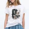 Vintage Chinese Crested Dog Printed T Shirt Women Dog Lover Friends Birthday Gift Tshirt Summer 2024 Women’S Clothes T-Shirt