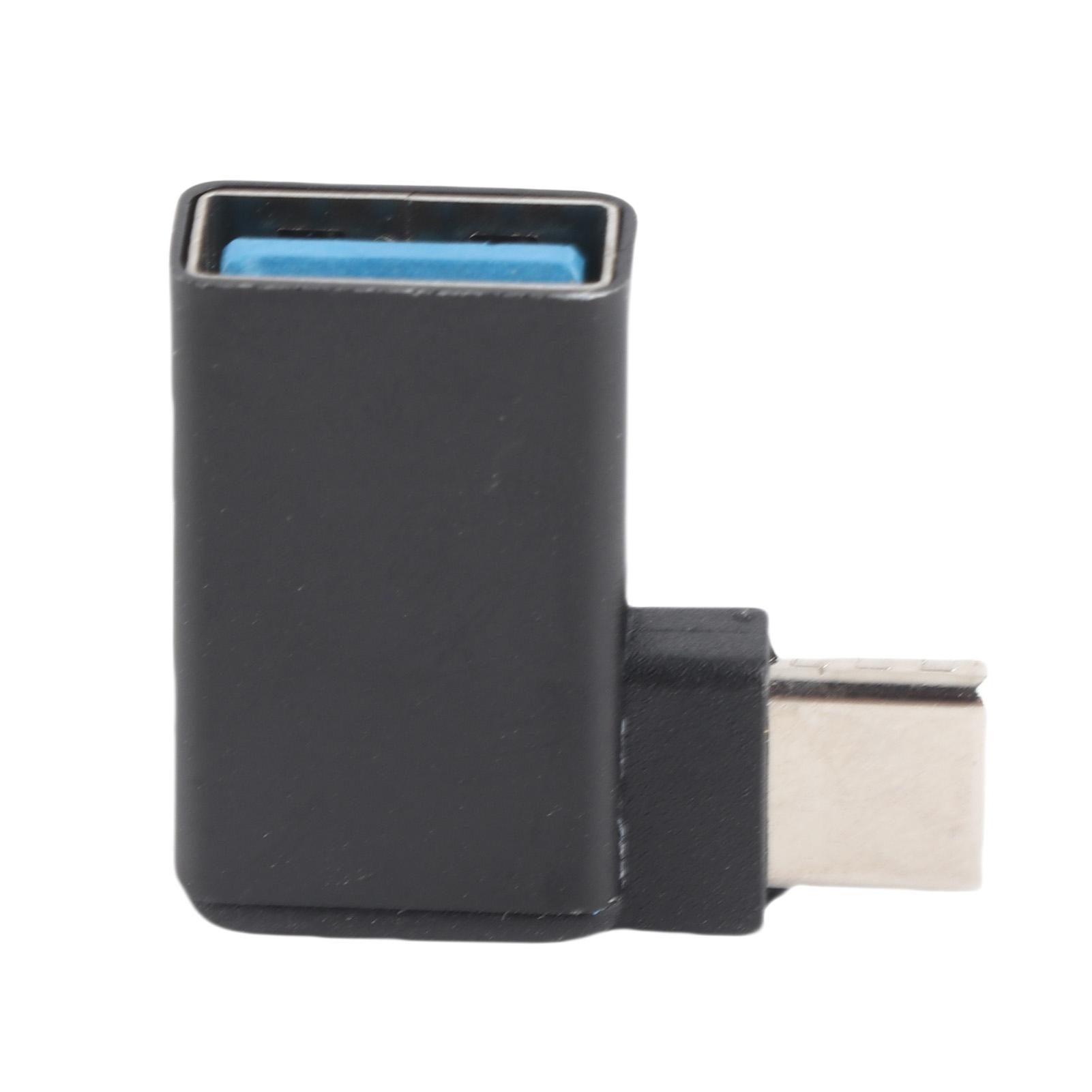 

90 Degree USB 3.2 Female to USB‑C Male OTG Adapter Support High Speed Data Sync Fast Charging