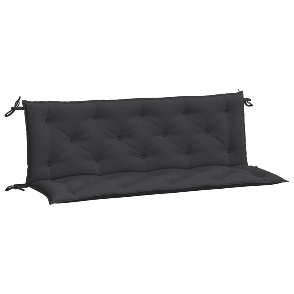 Garden Bench Cushions 2 pcs Black 150x50x7 cm Oxford Fabric