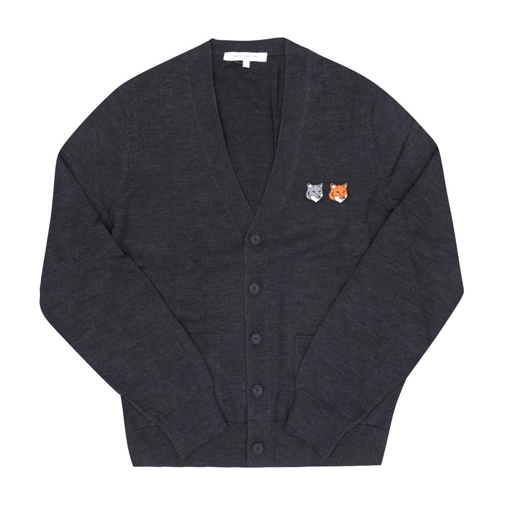 

MaiSon KitSune Double Fox Head Patch Men S Cardigan Om051cfkt1036 P190 OM051CFKT1036 P190 (S)