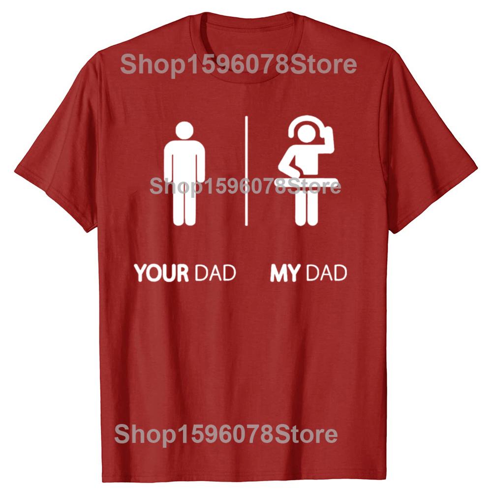 My Dad Is A DJ Funny Disk Jockey DJ T Shirts Short Sleeve Birthday Gifts Mens Clothing Fashion Casual Loose Oversized T Shirt