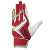 Mizuno Batting Baseball Junior Mizuno Youth WILLDRIVE RED Red x White x JL with SOLV Seal Gloves, Gloves, Size, Size, 1ejey24062, Gold, Size,