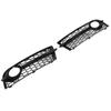 2pcs Front Fog Light Grill Left Right Glossy Black Grille Replacement for TT 8J Standard Bumper