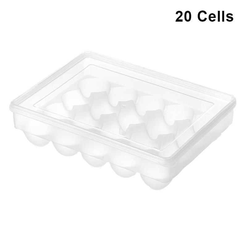 Large Capacity 10/20/30 Grids Plastic Fridge Egg Holder Freezer Tray Box Storage Container Case Kitchen Egg Organizer