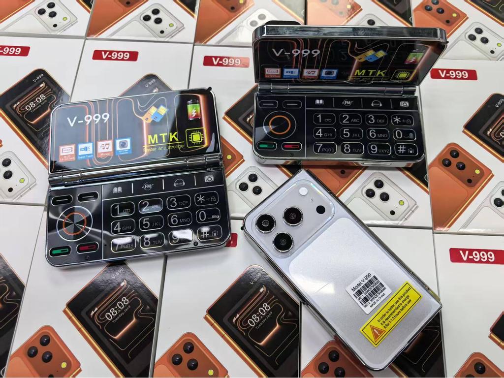 V-999 2G Dual Screen Flip Phone with Folding Design for Students