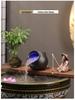 Ancient Method Fish Ecosystem: Flowing Water Pottery Jar with Open Circulation for Creative Landscaping and Balcony Décor.