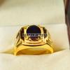 Black Onyx Oval Cut With 925 Silver Gold Plated Ring For Men's #A802 JL375666840896