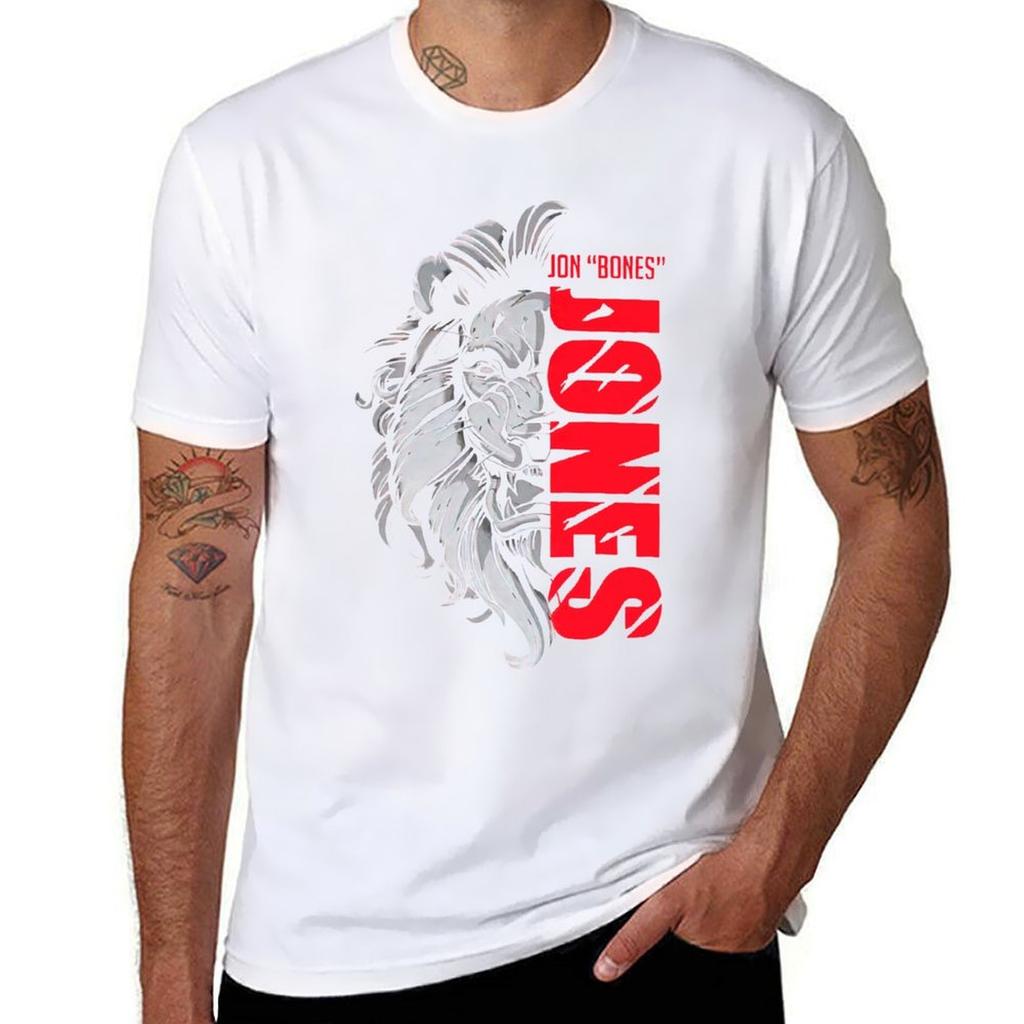Jon Bones Jones Fighter T-Shirt man t shirt heavy cotton t shirts for man pack white T-Shirt