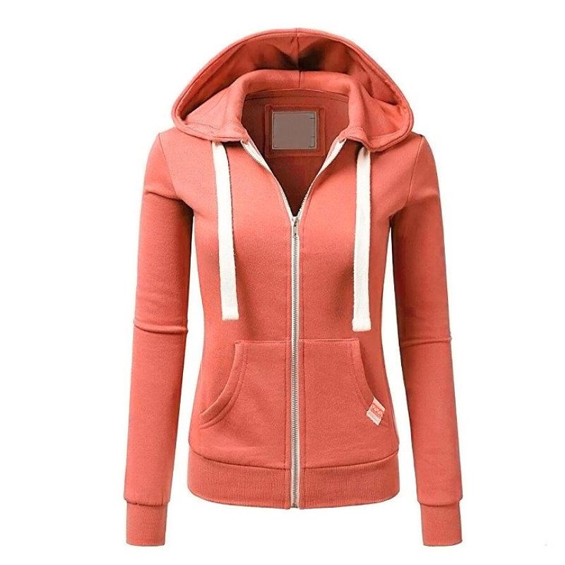 Women's Personalized Casual Sports Zipper Hooded Cardigan