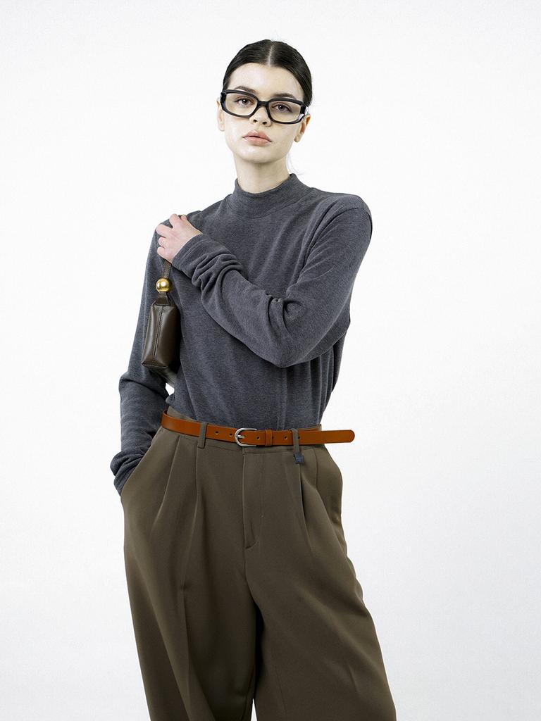 Chaenseseunoi Fleece Half Turtleneck - Charcal /W244Tp02Ch