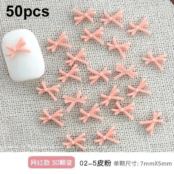 French Ribbons Colorful Resin Cute Bowknot Charm Leopard Print Bow Tie Nail Art Decorations Manicure Tools Accessories Wholesale