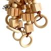Bird Beak Trimmer Wood Blocks Parrot Toy, Chew Toy with Wooden Rings, Biting Hanging Cage Accessory for Parakeet Conure Cockatiel Non-toxic
