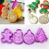 Küche Backen Kleine Werkzeuge 4 Stück Neu Keks Plätzchen Fondant Form Silikon Keks Back Ausstecher Form Zubehör für Weihnachten