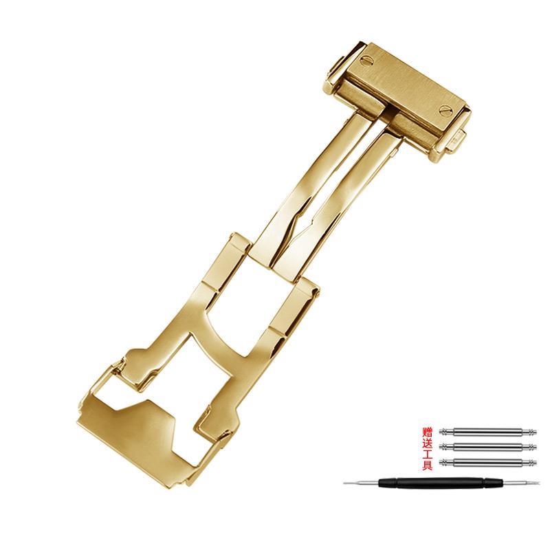 22mm Massief Roestvrij Staal Sluiting Vouwsluiting met Gereedschap Zilver Voor Hublot Big Bang Horloge Heren Siliconen Leer Band Sluiting