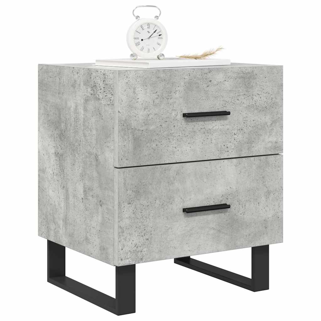 Nightstands 2 Pcs Concrete Grey 40 X 35 X 47.5 Cm Particleboard