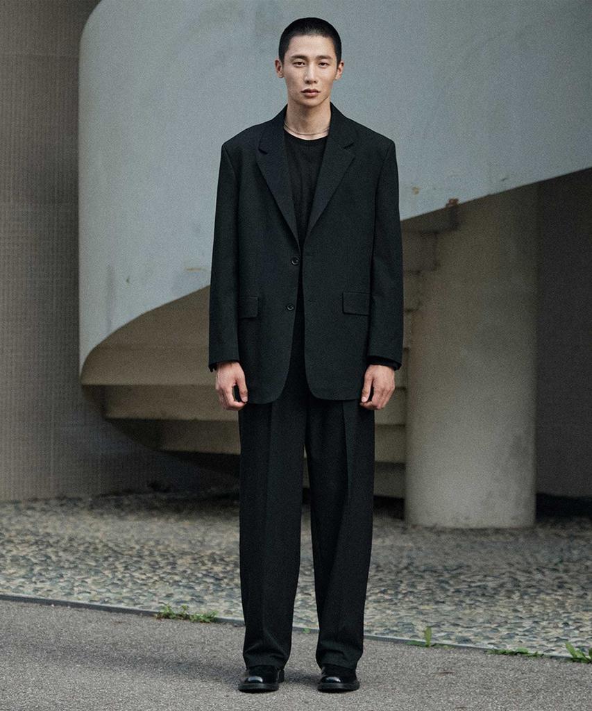 Stco Twill Comfort Setup Blazer_Black (Real Oversized Fit)_Sejvz77Osb