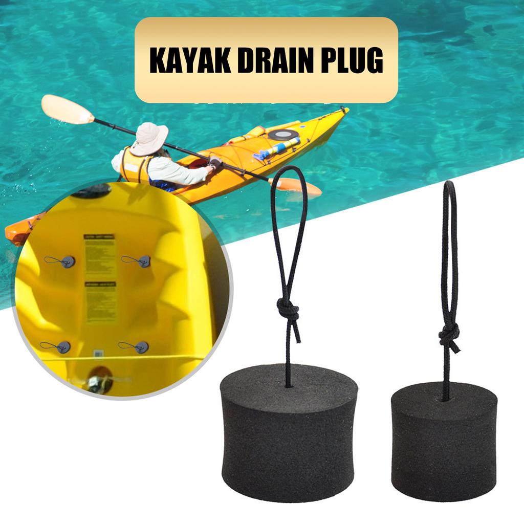 4Pcs Kayak Scupper Plug Set with Lanyard High Elasticity EVA Scupper Plugs Drain Holes Stopper Bung for Kayak Canoes
