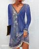 2025 Women's Ethnic Print V-Neck Short-Sleeve Dress - Spring/Summer Collection