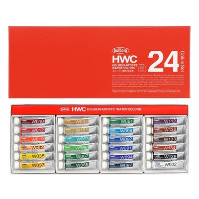 Holbein Transparent Watercolor Paints W405 5ml Set 3405 24-Color