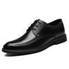 FashionFashion Casual Cow Leather Men's Dress Shoes Spring Autumn New Designer Wedding Shoes Male Big Size  Black Brown Loafers Men