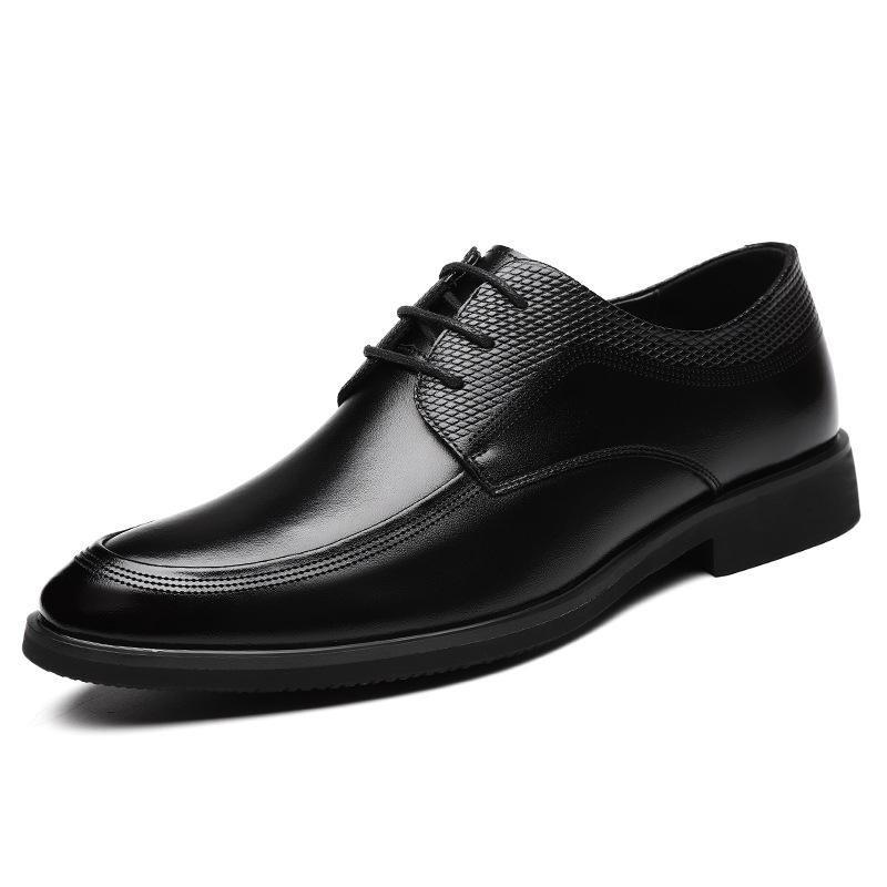 FashionFashion Casual Cow Leather Men's Dress Shoes Spring Autumn New Designer Wedding Shoes Male Big Size  Black Brown Loafers Men