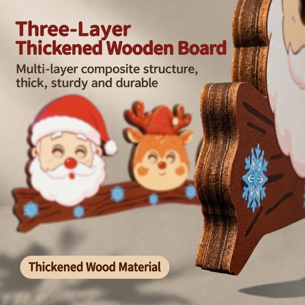 No Drill Christmas Wall Hook Wooden Key Holder Gifts Decorative Hook Key Storage