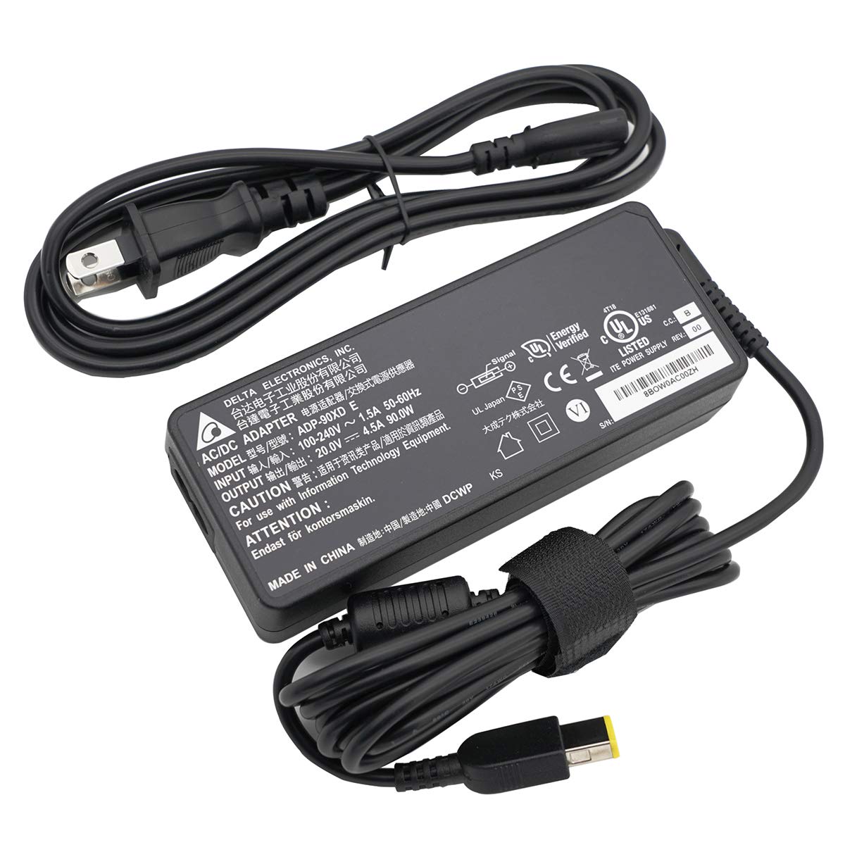 

DAISEITECH DELTA 90W 20V AC Заміна для NEC LAVIE Note LAVIE PSE Квадратний Штекер 4.5A Адаптер, Прямий, NEXT, Home, Комп ютер «все-в-одному» PC-VP-WP138 (ADP005), чорний