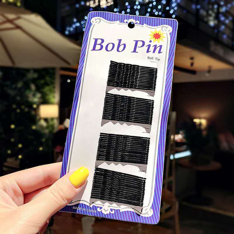 36/50Pcs Women 6 cm Hair Waved U-Shaped Bobby Pin Barrette Salon Grip Clip Bridal Hairpins Black Metal Hair Accessories For Bun