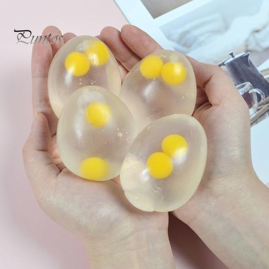 Sensory Stress Ball Transparent Egg Relief Toy, Clear Squeeze Fidget Relaxing Toy for Boredom & Anxiety Relieving