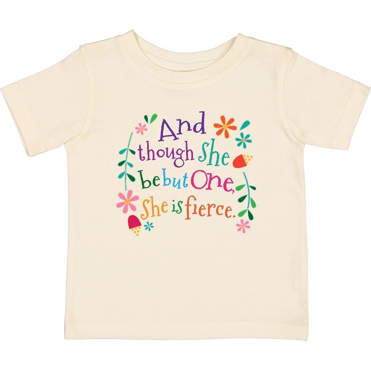 

Inktastic 1st Birthday 1 Year Old Girl She Is Fierce Baby kids boys T-Shirt Childs Cute 100