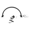 25W Half Moon Desk Lamp 3000K‑6000K 3 Color Dimmable Shadowless Eye Protection Beauty Half Ring Light 100‑240V Black S