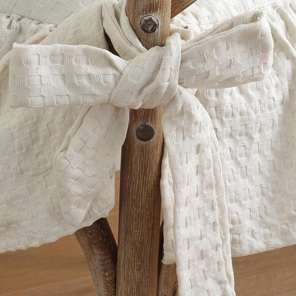 French Cotton Simple Seat Cushion,Fabric Not-Slip Soft Chair Pad, Ruffled Skirt Seat Cover, Soft Ruffled Design & Cotton Fill