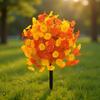 Artificial Plant Outdoor Artificial Morning Glory Flower Ground Stake Weather Resistant Plastic Flower For Garden Patio