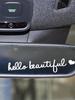Hello Beautiful Mirror Decal Waterproof PVC Rearview Mirror Sticker Auto Sticker Hello Beautiful Sign Chic Car Decal Stickers