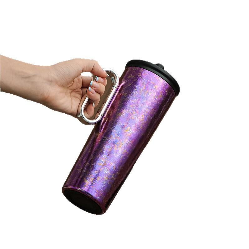 710ml Pure Titanium Vacuum Insulated Tumbler With Straw Handle Gift Cup Women Men Office Travel