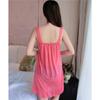 Summer Ladies Plus Size Ice Silk Two-piece Lace Homewear Sling Nightdress
