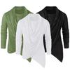 Herren Basic Oberteile Unifarben Langarm Pullover Locker Weich Atmungsaktiv Asymmetrischer Rollkragen Bequemes Herbsthemd Herren Alltagsbekleidung