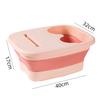 Foldable Foot Bath Tub–Portable, Covered Basin With Ergonomic Design, Silicone Thickening Suitable For Travel And Home Use