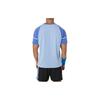 Asics Color Block Logo Print Crew Neck T-Shirt Men Tops Blue 2041A292-403