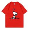 Snoopy Cartoon Anime Unisex Tshirt Summer Short Sleeve White Cotton Unisex Tee Shirts Tops 2025 New Fashion Clothes Breathable