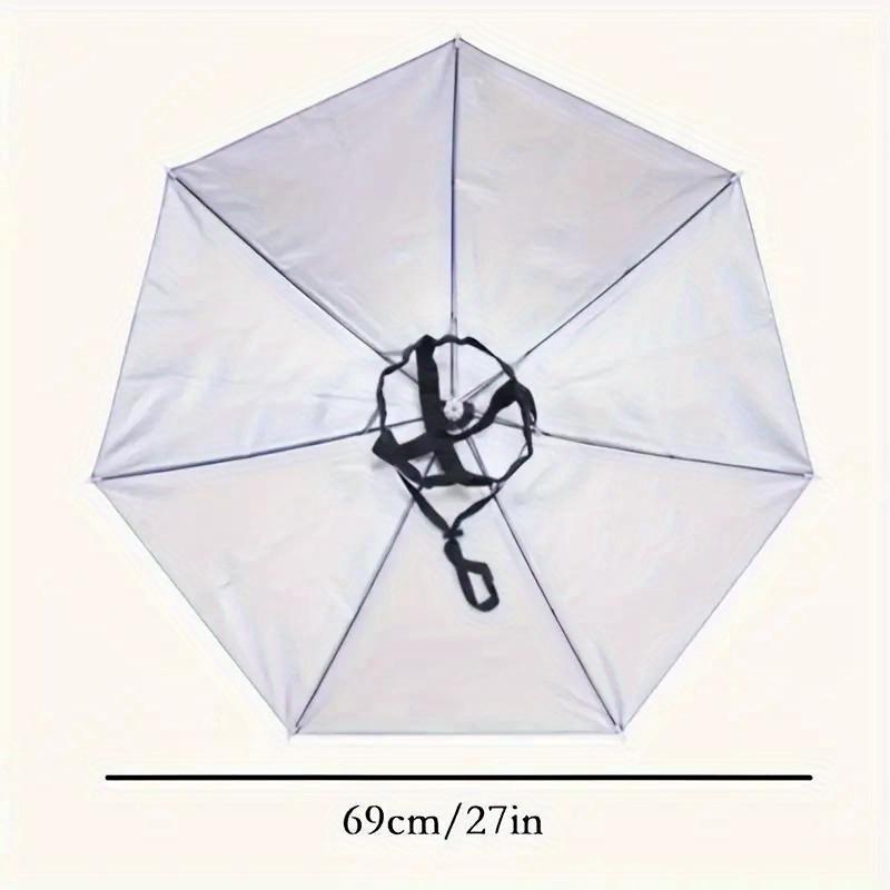 1pc/ 2pcs Drooping Fishing Hat Umbrella,  Adult Hat Umbrella, Head-wearing Umbrella Men and Women Outdoor Folding Sun Umbrella