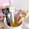 1/4Pcs Cute Cat Gel Pen 0.5mm Black Ink Smooth Ballpoint Pen Stress Relief Quick Drying Neutral Pen School Office