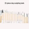 Wooden Pottery & Polymer Clay Sculpting Knife Set - DIY Pottery Tools