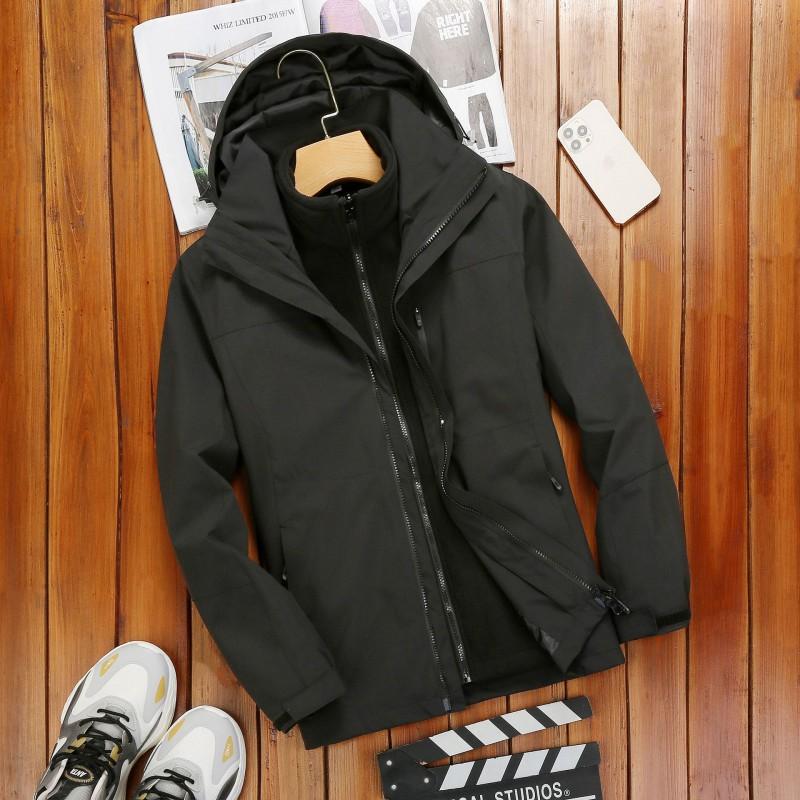 3in1 Detachable Waterproof Windproof Jacket Men Women Hiking Camping Fishing Outdoor