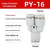 Pneumatic PU Quick Connect Three-Way Straight and Reducing Air Hose Adapter 4/6/8/10/12mm
