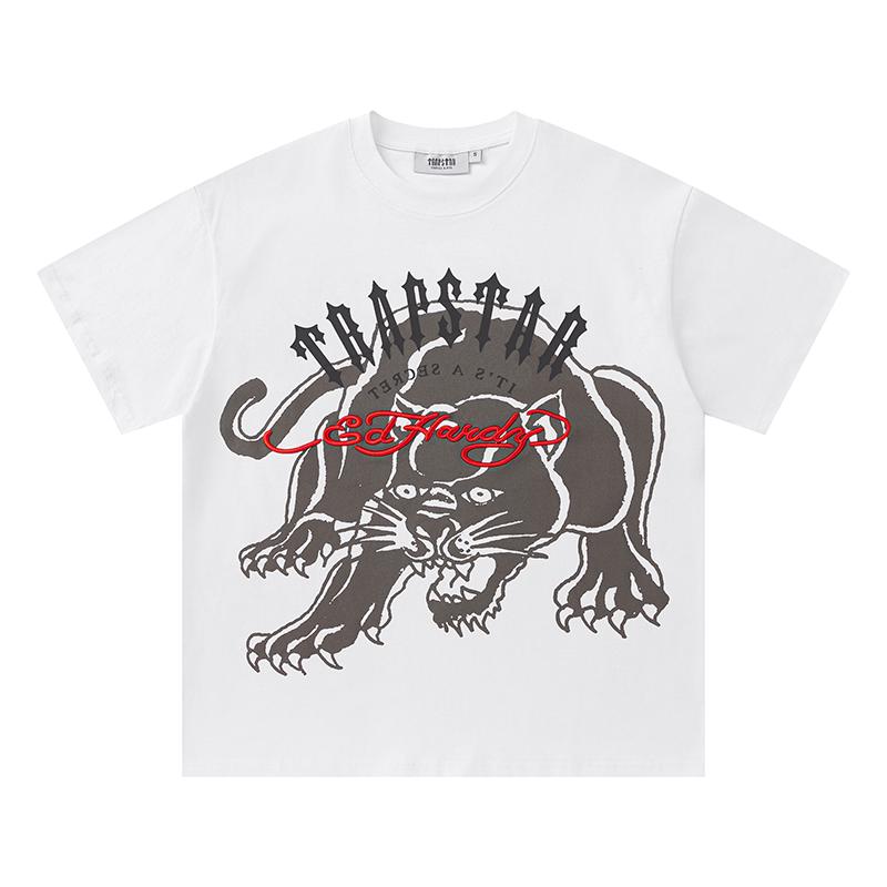 

Trapstar London 2025 Summer Embroidered New High Quality Cotton Round Neck Men s and Women s T-shirts XL білий